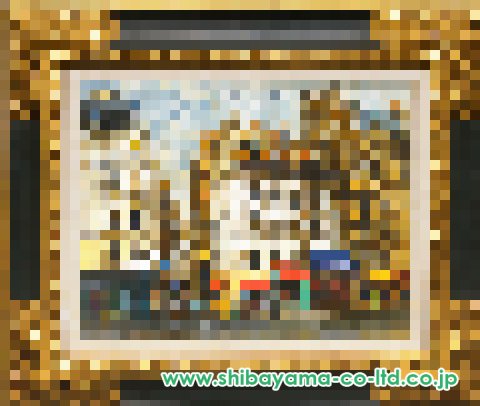 嶋津俊則「赤いテント」油彩 6号 :: 絵画買取・販売 - シバヤマ