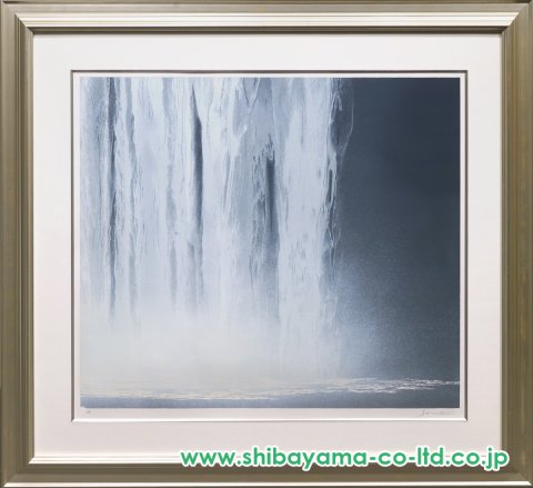 「真作」千住博　「ウォーターフォール」シルクスクリーン 千住博「WATERFALL」シルクスクリーン :: 絵画買取・販売 - シバヤマ