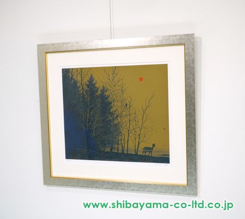 千住博「朝光(鹿)」リトグラフ :: 絵画買取・販売 - シバヤマ 千住博「朝光(鹿)」リトグラフ :: 絵画買取・販売 - シバヤマ