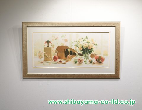 笹倉鉄平「寿ぎの窓辺」シルクスクリーン :: 絵画買取・販売 - シバヤマ