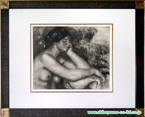 ピエール＝オーギュスト・ルノワール「Chez AMBROISE VOLLARDより『La Femme endormie／うたた寝する婦人』」銅版画