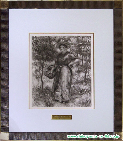 ピエール＝オーギュスト・ルノワール「Chez AMBROISE VOLLARDより『Femme au pani／篭を持つ女』」銅版画