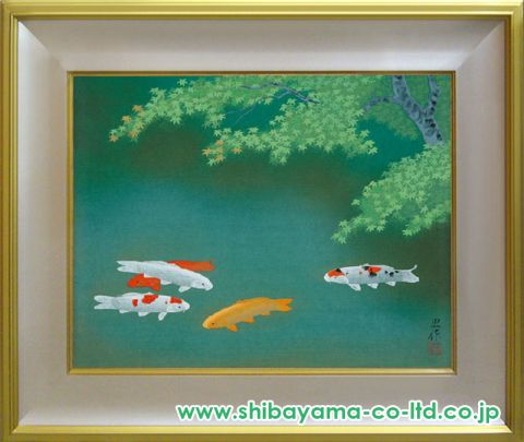 大山忠作「緑映」木版画 :: 絵画買取・販売 - シバヤマ