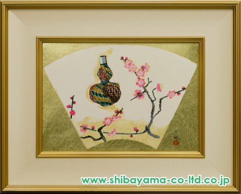 小倉遊亀「紅梅と徳利」木版画 :: 絵画買取・販売 - シバヤマ
