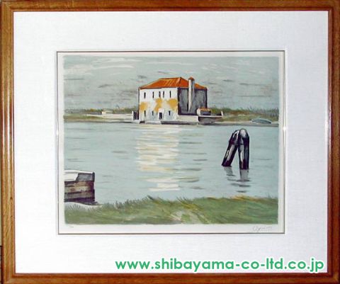 荻須高徳 【マッゾルボ】 リトグラフ 荻須高徳「マッゾルボ Mazzorbo」リトグラフ :: 絵画買取・販売