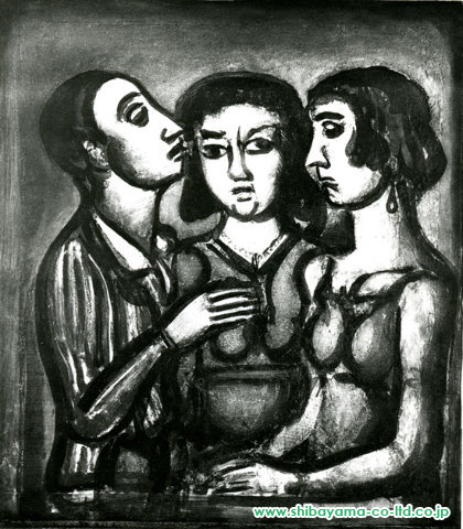 ジョルジュ・ルオー「MISERERE （ミセレーレ）より『AUGURES 占者たち… No.41』」銅版画