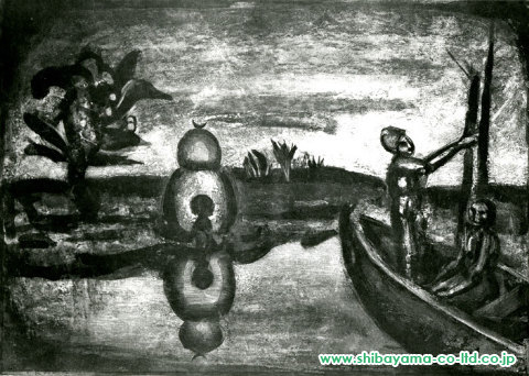 ジョルジュ・ルオー「MISERERE （ミセレーレ）より『AU PAYS DE LA SOIF ET DE LA PEUR 渇きと恐れの国では… No.26』」銅版画