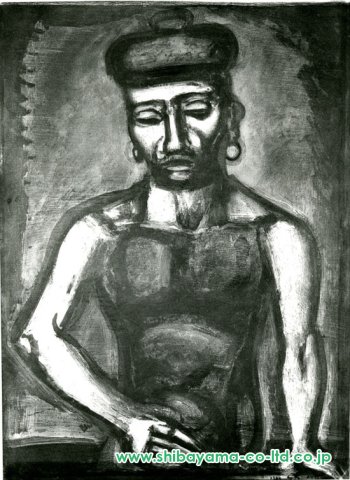 ジョルジュ・ルオー「MISERERE （ミセレーレ）より『JEAN-FRANCOIS JAMAIS NE CHANTE ALLELUIA... ジャン・フランソワは、決してハレルヤを歌わず No.25』」銅版画