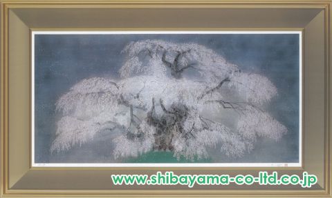 リトグラフ版画 羽柴正和「富士」 （山下清 日本平の富士（大