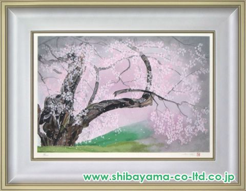 中島千波「臥龍櫻」シルクスクリーン :: 絵画買取・販売 - シバヤマ