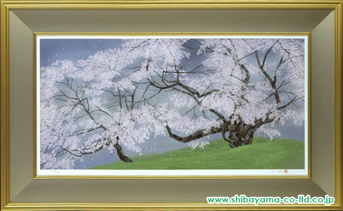 中島千波「臥龍桜」リトグラフ :: 絵画買取・絵画販売専門店 - 株式