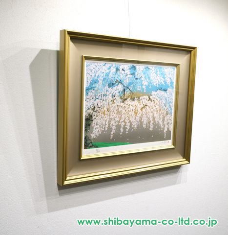 中島千波「神田の大糸桜」リトグラフ＋シルクスクリーン :: 絵画