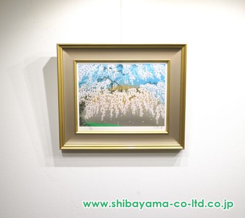 中島千波「神田の大糸桜」リトグラフ＋シルクスクリーン :: 絵画