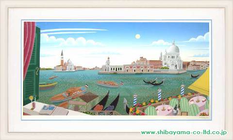 トーマス・マックナイト「Venetian Lagoon」シルクスクリーン :: 絵画買取・絵画販売専門店 - 株式会社シバヤマ