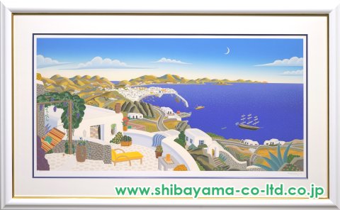 トーマス・マックナイト「ミコノスの入江」シルクスクリーン :: 絵画