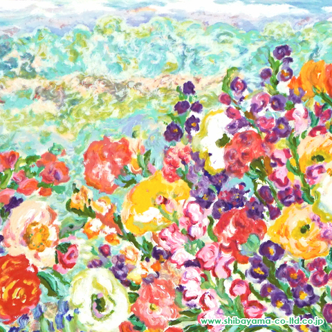 レスリー・セイヤー「フラワー・アンド・レース Flower and Lace」シルクスクリーン :: 絵画買取・絵画販売専門店 - 株式会社シバヤマ