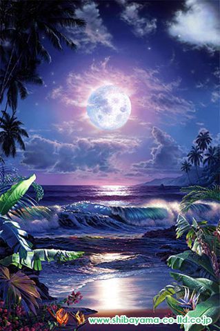 クリスチャン・リース・ラッセン「マウイムーンIII Maui Moon III」ラッセングラフ :: 絵画買取・絵画販売専門店 - 株式会社シバヤマ