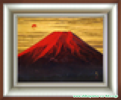国府克「赤富士」日本画 F10号