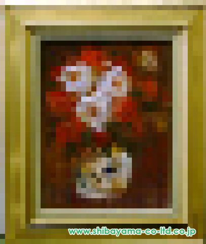清原啓一 薔薇 油彩画