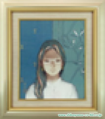 北田克己「九月の窓」日本画 F8号