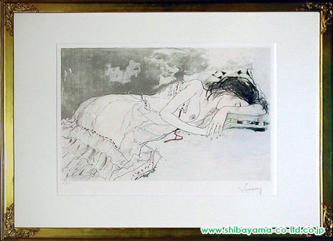 ジャン・ジャンセン「横たわる裸婦」リトグラフ :: 絵画買取・絵画販売