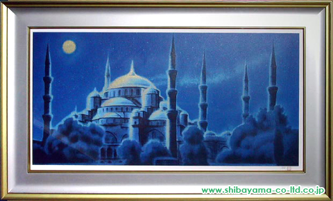 税込】 奥村ユズル 水彩画原画 イスタンブールのモスク 絵画 