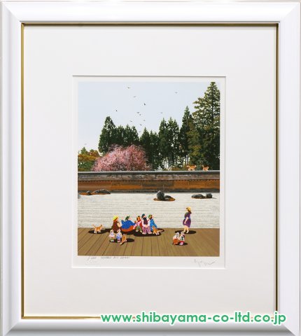 ヒロ・ヤマガタ「日本のエッセンス 龍安寺」シルクスクリーン