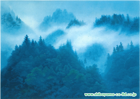 2024高品質東山魁夷 雲上がる峡 リトグラフ 189/300 保存箱付き 額縁サイズ55×67cm インテリア 石版画、リトグラフ