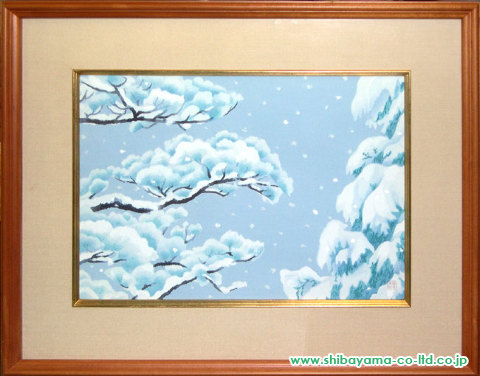 東山魁夷「雪」木版画