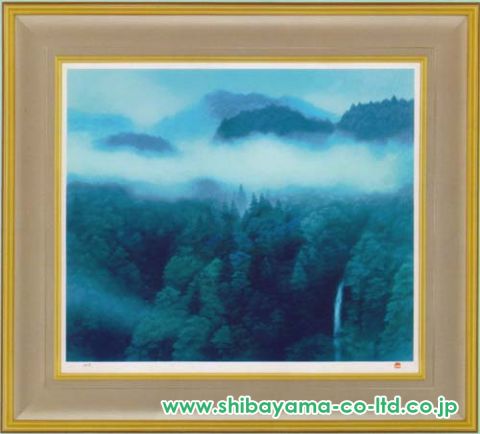 東山魁夷、青の世界、門、高額画一部、版上印入り,額付の通販 by shion's shop｜ラクマ