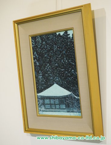 東山魁夷「室生暮雪」木版画，1992年、印あり，250限定，美品，値下げ