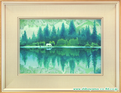 東山魁夷「湖澄む」木版画