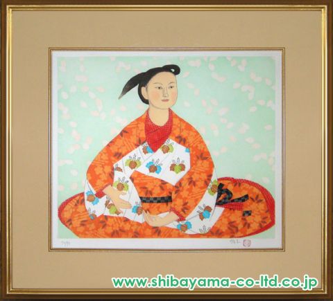 森田曠平「花吹雪」銅版画 :: 絵画買取・販売 - シバヤマ