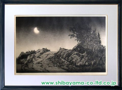 吉川優「湖静」銅版画