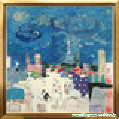 ジル・ゴリチ「パリ風景」油彩 40号スクエア