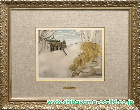 藤田嗣治「魅せられし河  （河の精）」銅版画 藤田嗣治「魅せられし河より『オペラ座の夢』」カラーエッチング