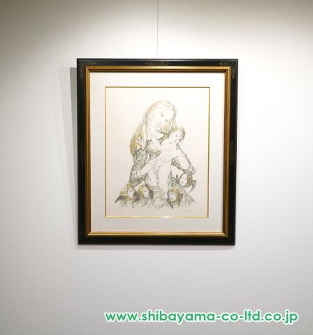 藤田嗣治「天使と聖母子像」リトグラフ :: 絵画買取・販売