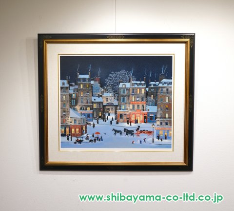 ミッシェル・ドラクロワ リトグラフ 風車のある雪景色 6158_55b6ffbacee77dc79a8a6b01e