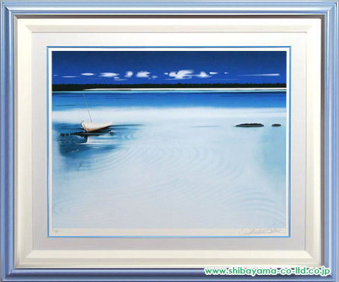 ミッシェル バテュのシルクスクリーン 『光の海』 - 絵画/タペストリ