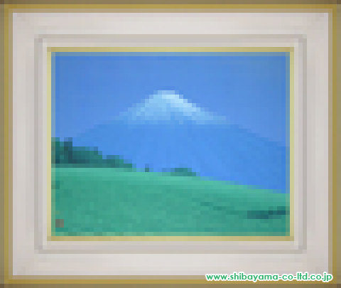 二川和之「富士遠望」日本画 F10号