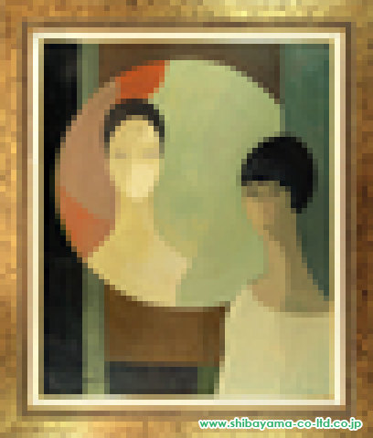 アンドレ・ミノー「鏡の中女性」油彩