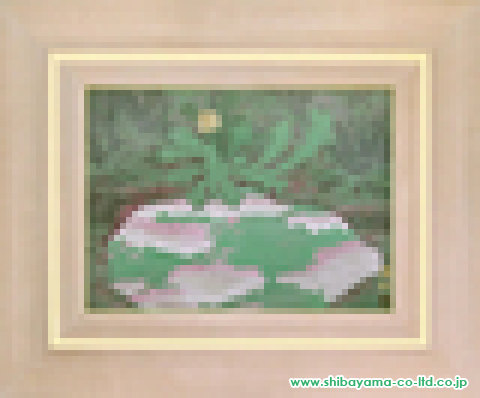 ユウ・ヨンゴ「緑窓」日本画 F4号