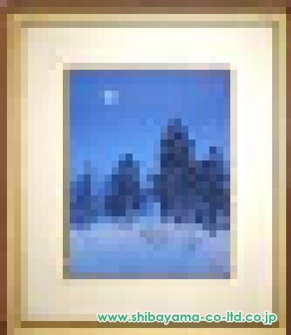 原宏之「寒月」日本画 F6号 :: 絵画買取・販売 - シバヤマ