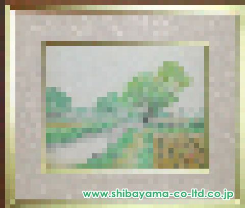 扇敏之「野の川」日本画 F6号 :: 絵画買取・販売 - シバヤマ