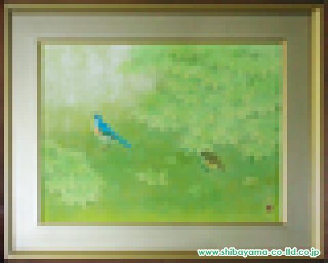 野々内良樹「春禽」日本画 F20号