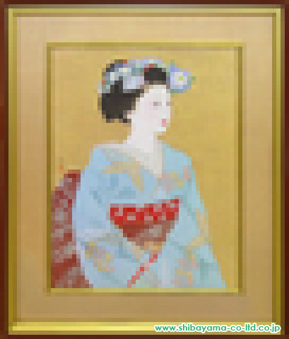 加藤晨明「舞妓」日本画 F20号 :: 絵画買取・絵画販売専門店 - 株式