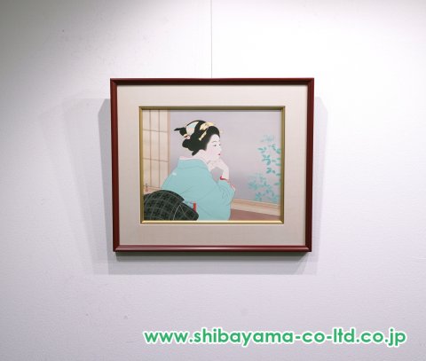 上村松園「若葉」木版画 :: 絵画買取・販売 - シバヤマ