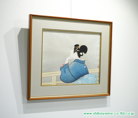 上村松園「待月」木版画 :: 絵画買取・絵画販売専門店 - 株式会社シバヤマ