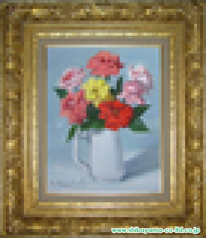 木下孝則「薔薇」油彩 F6号 :: 絵画買取・販売 - シバヤマ