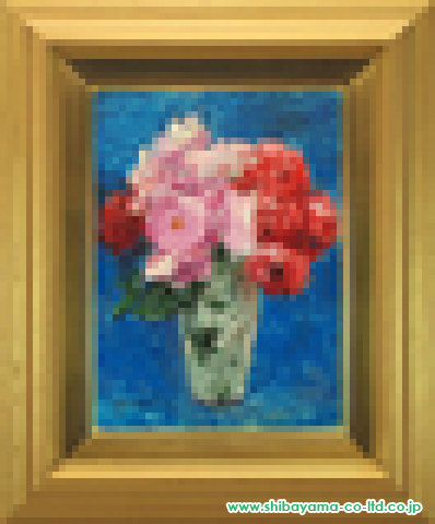 山下貞治「薔薇」油彩 F4号 :: 絵画買取・販売 - シバヤマ